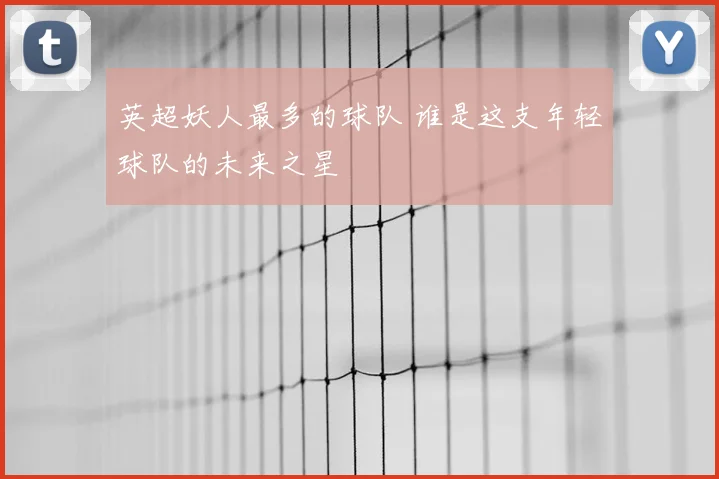 英超妖人最多的球队 谁是这支年轻球队的未来之星